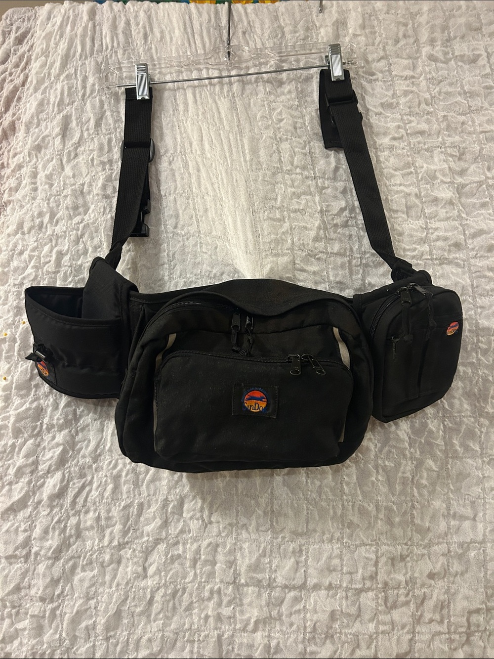 Sun Dog: Black Adjustable Waist Bag Made in the USA
